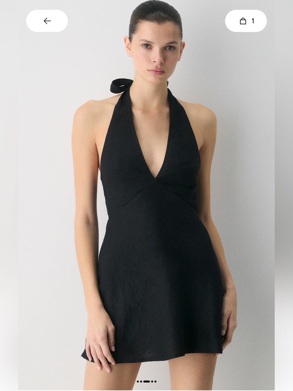 Aritzia Nightscape Linen Halter Dress Size XS